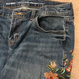 Old navy boyfriend straight jeans.